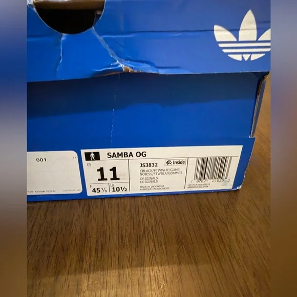 Adidas Originals Men’s Samba Black White Cream Sneakers - Picture 2 of 6